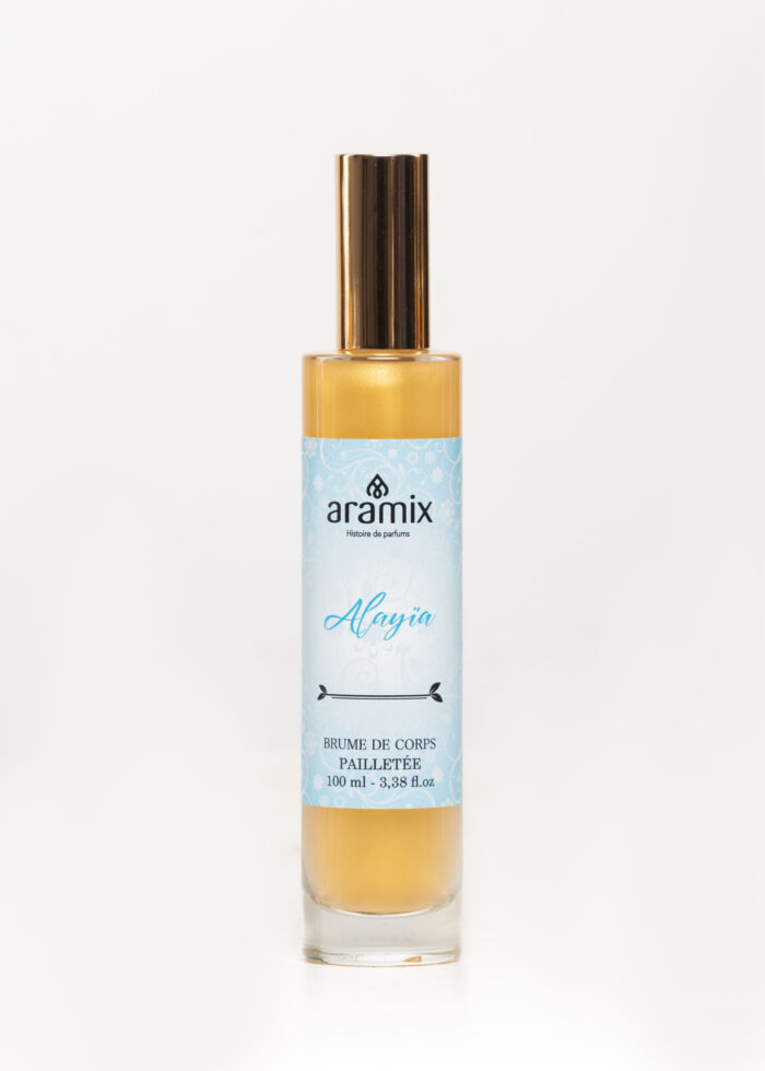 Brume de corps pailletée Alayia – Vitalité estivale et scintillante – Image 1