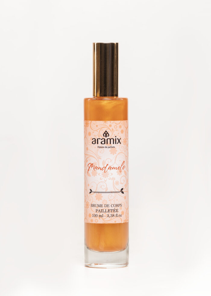 Brume de corps pailletée Mandamelo – Vitalité fruitée et éclat glamour – Image 1