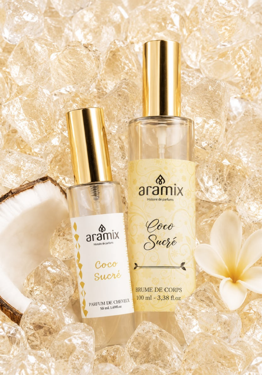 Duo Sublime Pailleté Coco Sucré – Parfum exotique pour le corps et les cheveux