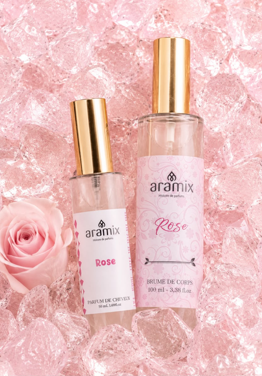Duo Sublime Pailleté Rose – Élégance florale pour le corps et les cheveux